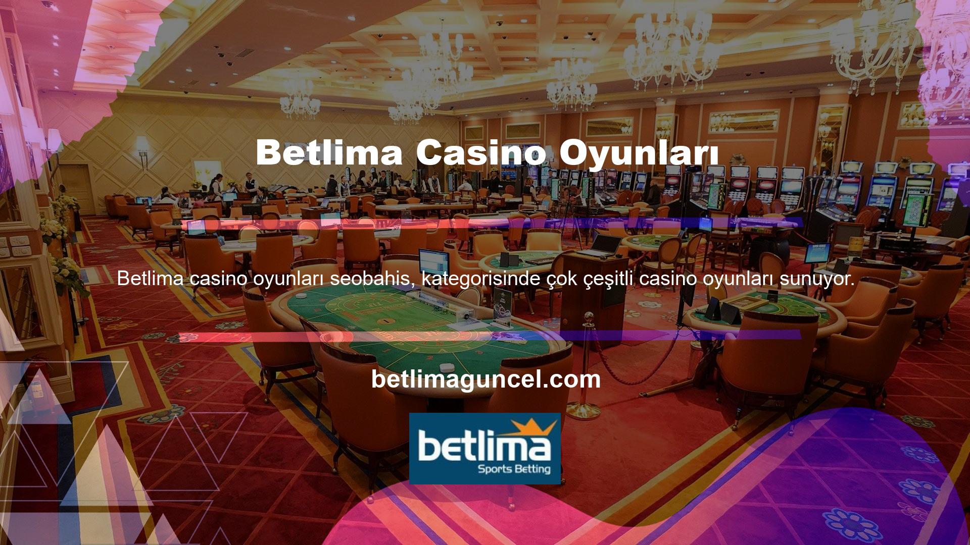 Sitede yer alan casino oyunlarına katılmak için öncelikle üye olmanız gerekmektedir
